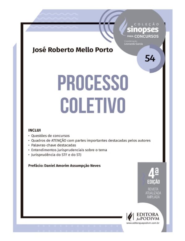 SINOPSES PARA CONCURSOS - V.54 - PROCESSO COLETIVO